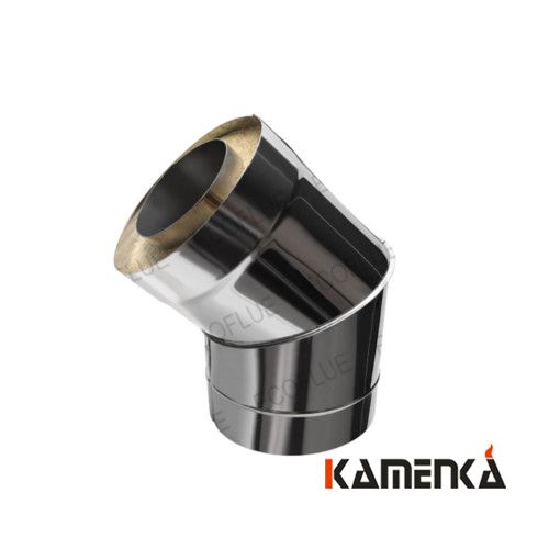 Отвод сэндвич EcoFlue нерж 1мм диаметр 230х150 угол 135